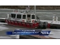 Pittsburgh's new fireboat is surrounded by ice on frozen Mon River