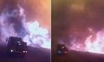 Footage of 'Demon Bushfire' Swamping Fire Truck in South Australia