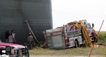 Blown Tire Pulled Shelton (NE) Fire Apparatus into Grain Bin