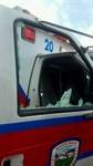 Police: Projectile Shatters Ambulance Window