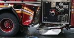 Fire Truck Collides with Mini-Van