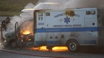 Harnett County (NC) Ambulance Engulfed in Flames