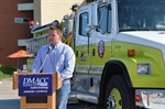 Thalacker Presents DMACC Fire Truck to Public