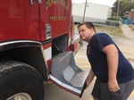 Fire Engine Donated to Hunter Huss High