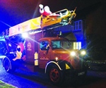 United Kingdom Firefighters Spreading Cheer in Vintage Fire Apparatus