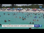Two Sunbathing Teens Injured After Being Run Over by Sarasota County (FL) FD Lifeguard Truck