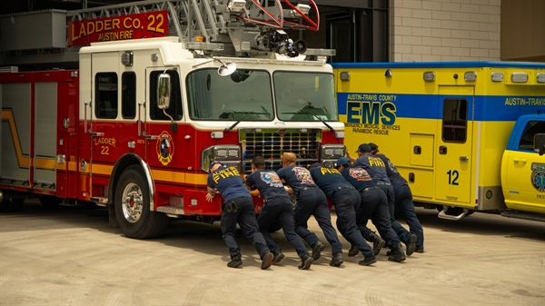 Austin (TX) FD Holds Push-In for New 107-Foot Ladder Truck