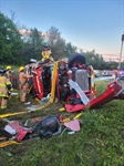 MD Tanker Rolls Over in Crash En Route to Fire