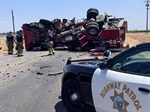 Fresno County (CA) Fire Apparatus Involved in Rollover Crash with Truck
