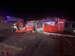 Pickup Hits Rig; Causes Rollover