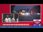 One Dead After SC Fire Apparatus and Car Collide; Four Firefighters Injured