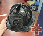Portland (ME) FD Shares Photos of Helmet Damaged in House Fire