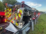 Two Injured After Tractor-Trailer Hits Fire Apparatus on I-75