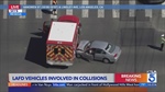 LAFD Ambulance Carrying Victim Crashes, Drawing Crash Investigator—Who Also Crashes
