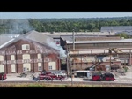 Train Strikes FD Apparatus While Crews Battle Fire at Industrial Building