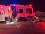Fort Worth (TX) FD Engine Hit While Blocking Accident Scene