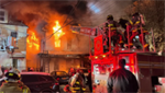 VIDEO: Raging 4-alarm New York City house fire kills woman, injures 8, including 2 firefighters