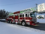 2015 Pierce Arrow Platform Truck Welcomed with Parade