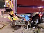 Driver Crashes Into Fire Apparatus Blocking Accident Scene