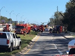 Three Firefighters Injured After Fire Truck Crashes Into Light Pole