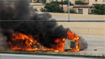 VIDEOS: Driver killed after trucks overturn and catch fire on a Texas highway