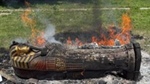 Illinois firefighters find ‘pharaoh on fire’ while responding to illegal burn