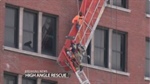 Kentucky fire crews rescue window cleaners from side of building after platform equipment malfunctions