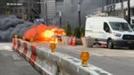 VIDEOS: Car catches fire and explodes near Charging Bull statue in New York