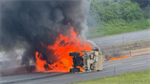 Massachusetts National Guard truck catches fire on I-84 in Connecticut