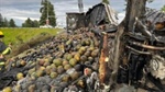 Truck carrying watermelons catches fire in Snohomish County