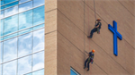 Colorado firefighters rappel off side of hospital for training exercise