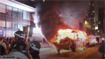 VIDEOS: School buses set on fire, teen shot, dozens of arrests as Knicks celebrations erupt into chaos in New York