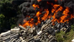 VIDEOS: Smoke pours from massive recycling facility fire in Texas
