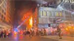 Firefighter injured while battling second-alarm fire at New York commercial building