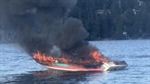 Boat sinks after fire on Lake Washington near Seattle; no injuries reported