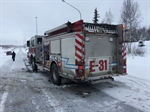 Fire Truck Damaged in AK Highway Crash
