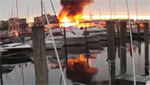 VIDEOS: Crews respond to boat fire at marina in Connecticut