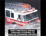 Video: FDNY Drives Apparatus Through Flood Waters to Rescue Stranded Motorists