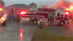 Video shows Florida home catch fire during storm