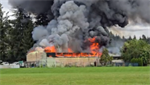 VIDEOS: Fire burns down public works storage building near park in Oregon