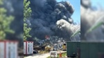 VIDEOS: Firefighters battle recycling center fire in Ohio; shelter-in-place order lifted