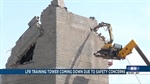 Lincoln (NE) Fire and Rescue Tears Down Old Training Tower to Make Way for New One