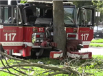 Driver Cited After Pickup Collision with Chicago Fire Truck; Four Firefighters Injured