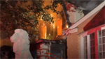 VIDEOS: Fire tears through 2 homes in New York, injuring 2 firefighters