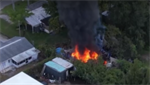 VIDEO: Fire engulfs homeless camp in Florida neighborhood