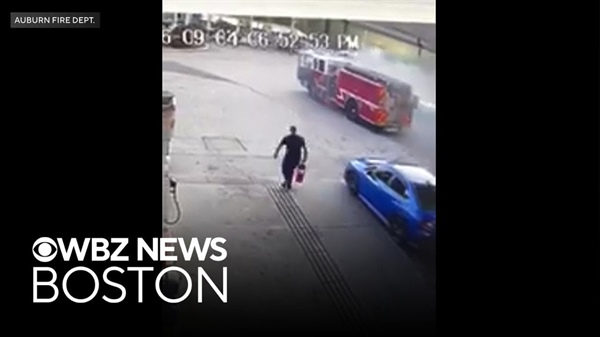 Auburn (MA) Apparatus Catches Fire at Gas Station