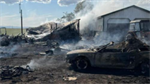 Franklin County officials warn of burn ban after fire scorches shed, several vehicles