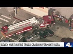 L.A. Tiller Truck Crashes Into Sports Bar Responding to Medical Emergency; Seven Injured