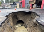 Sinkhole Forms Behind PA Fire Station After Flash Flooding