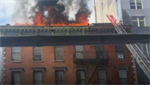 VIDEO: Fire tears through apartment building in New York